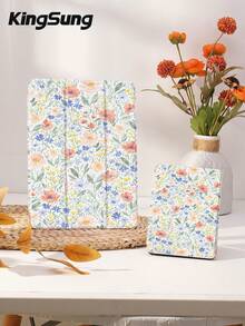 Kingsung 可爱芙蓉花和浅紫色花卉图案平板电脑保护套，兼容 iPad 9.7/10.2/10.5/10.9/12.9/Pro 11（第十代），兼容三星 Galaxy Tab S6 Lite 10.4 英寸，兼容 Kindle Paperwhite 第十二代（2024 年款），Kindle 第十一代（2022 年款），柔软防摔，智能站立/自动唤醒/睡眠。 - 彩色 - 查看 8