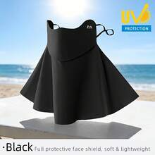 Women's Summer Ice Silk Fiber Face Mask, 1 Piece, Provides Full-Face Sun Protection And Neck Protection.Ice Silk Fiber Fabric Is Comfortable And Fits Closely To The Body. - Light Gray - View 7