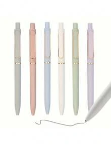 1-5 chiếc bút mực đen đầu nhọn 0.5mm, cán mềm, thiết kế đơn giản trang nhã, phù hợp sử dụng hàng ngày, văn phòng, học tập, làm dụng cụ viết, thoải mái và bền bỉ, phong cách thường ngày. - Bút bi A - Xem 3