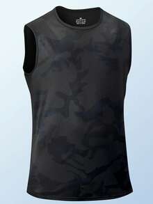 3pcs Men's Casual Camouflage Sleeveless Tank Tops, Breathable Activewear For Gym, Running, Daily Casual Wear In Summer Sports - Multicolor - View 2