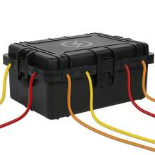 12" x 9" x 5" große Outdoor Elektrobox, IP54 wasserdicht und staubdicht, Verlängerungskabel Box, schützt Steckdosen, Stecker, Timer, Stromauslässe, geeignet für Feiertags-Beleuchtung Dekoration, Schwarz - A - Übersicht 2