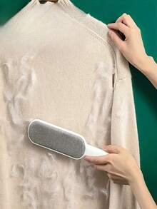 Multifunctional Double-Sided Static Electricity Vacuum Cleaner - Handheld Static Electricity Vacuum Cleaner, Gray-Red - Suitable For Pet Hair, Fluff, Carpets, Furniture, Clothing, Bedding And Home Decor - A - View 8