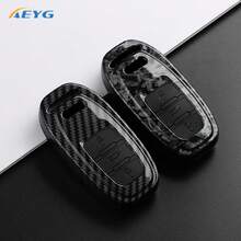 Vỏ bọc chìa khóa xe hơi bằng nhựa ABS kiểu sợi carbon, phụ kiện móc khóa bền chắc, tương thích với các dòng xe Audi A1, A3, A4, A5, A6, A6L, A7, A8, Q3, Q5, Q7, S4, S5, S6, S7, S8, 4M, TT, TTS, RS - Audi A - Xem 6