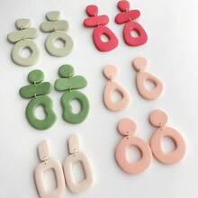 Khuôn đất sét hình học tối giản, khuôn làm khuyên tai bằng đất sét hình học theo phong cách tối giản, có thể tái sử dụng, thích hợp cho các sản phẩm thủ công làm từ đất sét polymer. - trắng - Xem 3