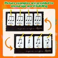 Rhythm Practice Cards 75 Music Enlightenment Desktop Educational Cards Beginner Music Learning Cognitive Cards Visual Practice Cards Note Training Cards Music Teaching Tools - Multicolor - View 5