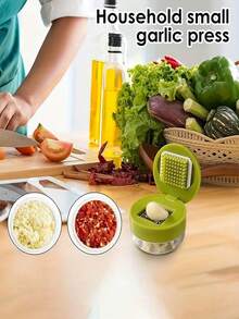 1 cái dụng cụ ép và băm tỏi, đa năng, dễ sử dụng bằng tay, tấm băm dễ vệ sinh, thiết kế cầm tay nhỏ gọn, chất liệu nhựa, dụng cụ chế biến tỏi trong nhà bếp, kiểu dáng đơn giản tiện dụng, lưỡi băm sắc bén + thiết kế tay cầm tiện dụng, ép và băm tỏi đa năng, tiết kiệm thời gian chuẩn bị, dụng cụ ép và băm tỏi nhà bếp cho việc nấu nướng/làm bánh/chuẩn bị gia vị tại nhà. - Nhiều màu - Xem 6