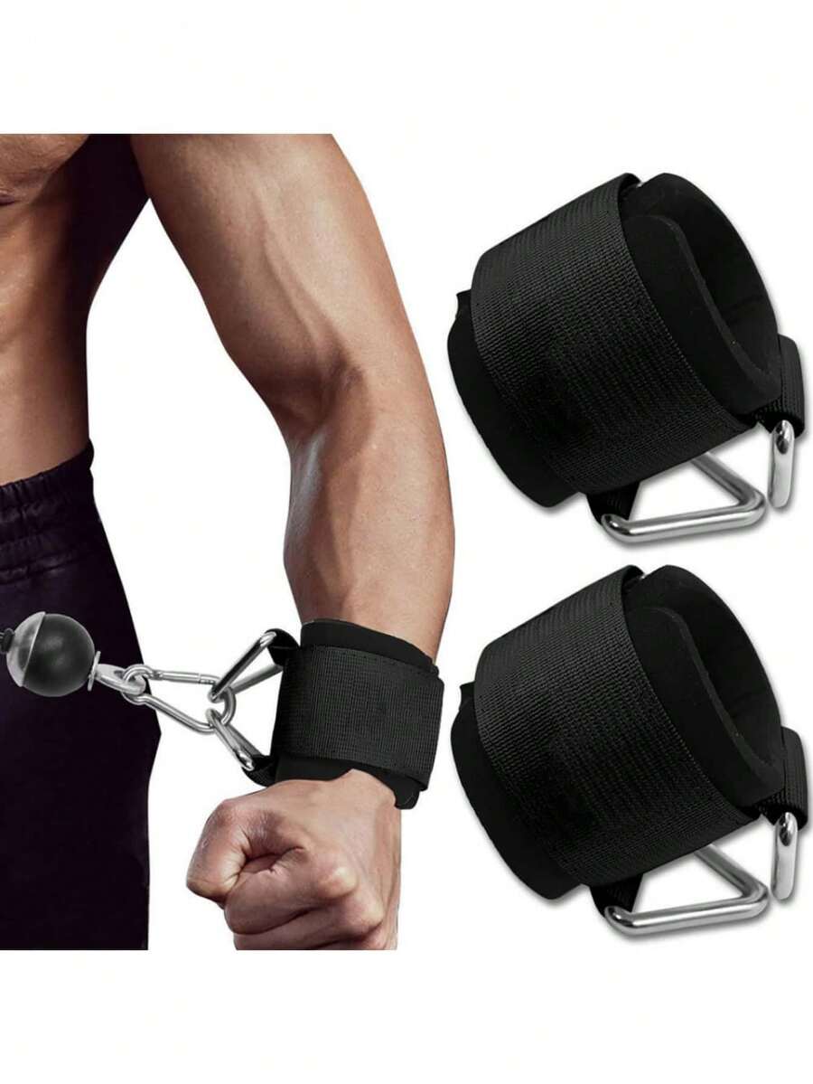 1pc Adjustable Fitness Wrist Strap, Non-Slip Design, High-Strength Strap, Non-Slip Grip, Suitable For Cable Machines, Weight Lifting, Pull-Ups, Lat Pulldowns, Suitable For Gym And Home Fitness Equipment, Applicable To Cable Machines, Barbells, Dumbbells - Black - View 1