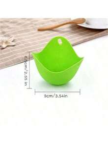 4pcs Non-Stick Silicone Egg Rings, Suitable For Microwave, Air Fryer, Stovetop - Kitchen Tool For Perfect Poached Eggs - Multicolor - View 6