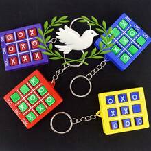 2026 Portable Tic Tac Toe Rotating Keychain Pendant, XO Battle, Mini Gift, Interactive Social Toy (Random Color) - Multicolor - View 1