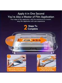 3片装超清屏幕保护膜，采用防尘快速贴合设计，兼容 17e/17Promax/17Pro/17Air/17/16/16Pro及其他型号 - 無色 - 查看 4