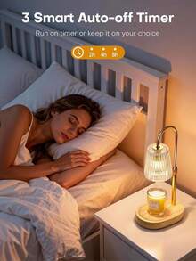 Candle Warmer Lamp With Timer And Dimmer Adjustable Height For Home Room Decor, Brithday Gifts For Women, Candle Warmer For Scented Jar Candles Mother's Day Gifts,Champagne - 1PC - 查看 3