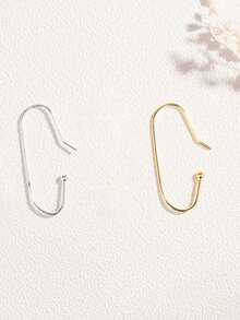1 đôi bông tai nữ bằng bạc sterling 925, thiết kế tối giản gợi cảm. - đơn - Xem 5