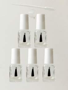 5个/10个/20个/30个/50个装方形透明玻璃可填充指甲油瓶，容量分别为3毫升/5毫升/7毫升/8毫升/10毫升/12毫升/15毫升，便携式美甲样品瓶，带刷子 - 查看 73