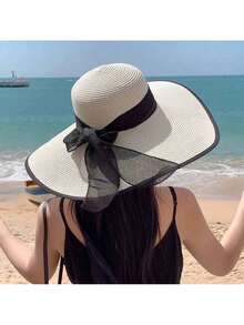 Women Straw Hat - Beige - View 4