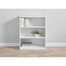3 Tier Bookcase With Adjustable Shelves, White Storage Bookshelf, Space Saving Organizer For Home & Office - 白色 - 查看 6