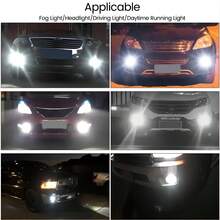 Bộ 2 đèn pha và đèn sương mù LED H9 H11 JPH16 cho ô tô, ánh sáng trắng 6000K, 12V, chùm sáng xa/gần siêu sáng, ánh sáng vàng 4300K, ánh sáng xanh băng 8000K. - 2 bóng đèn LED - Xem 12