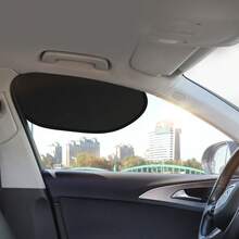 1/2件夏季汽車側窗遮陽簾，適用駕駛座與乘客座，靜電吸附無痕遮陽窗簾，隔熱降溫、防紫外線窗簾罩，遮光減熱，適用車內 - A - 查看 6