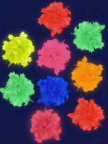 16pcs Glow Bracelets, Flashing Star Decor, Party Supplies Set, Neon Style Bracelet Decor, Create Festive Atmosphere Props, Suitable For Birthday, Holiday, Home Party/Solo Party/Football Cheering Bracelets, Luminous Glow Bracelets - Fluorescent Black Light Reactive Party Favors, Birthday Supplies, Sequin Decor Bracelets - Multicolor - View 4