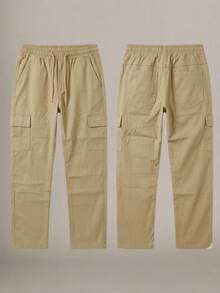 Men's 6-Pocket Cargo Pants Skate Premium Streetwear Modern - Màu be - Xem 11