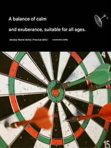 Double-Sided Dart Board With Pins, Stress Relief And Therapeutic Game - Multicolor - View 8