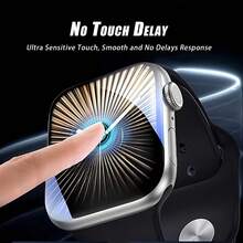 2pcs Full Coverage Transparent Glossy Soft Screen Protector Film For Apple Watch Ultra 3/2/S11/S10/S9/S8/S7/S6/S5/S4 Series, 3D Curved Edge Ceramic Film, Compatible With 40/41/42/44/45/46/Ultra 49mm, High-Definition Anti-Fingerprint, Bubble-Free Easy Installation - For Ultra3/2/Ultra 49mm - View 6