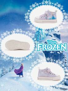 1 đôi giày thể thao trẻ em thuộc bộ sưu tập hợp tác chính thức của Disney Frozen, bao gồm giày công chúa Elsa, công chúa Anna và công chúa Arendelle, phù hợp cho sinh hoạt hàng ngày, các hoạt động thể thao ngày lễ và ngoài trời. Đế giày thoải mái, chống trơn trượt, bền và thoáng khí. - Màu tím - Xem 4