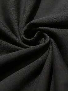 Camiseta estampada verde oliva para mujer - con el eslogan "PROUD MEMBER COOL AUNTS CLUB & LIKE A MOM", de manga corta y cuello redondo, estilo casual, tela ligera y transpirable, lavable a máquina, cómoda para primavera y verano. - Negro - Ver 6