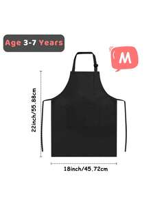 1pc Child Apron With 2 Pockets ,Simple And Stylish Apron,Adjustable Chef Art Apron For Boys And Girls ,Kids Painting Aprons, For Cooking Baking Painting Crafting Grilling Activity - Multicolor - View 32