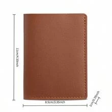 Ví cài nút tối giản unisex, ví gập đôi nhỏ gọn đựng thẻ và tiền xu. - Nhiều màu - Xem 6