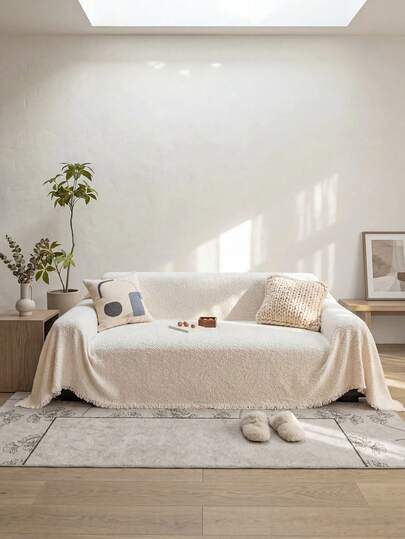 1 pieza Funda de sofá de chenilla jacquard, Funda de sofá, Protector de sofá, Antideslizante/a prueba de polvo, Apto para sofás en forma de L y de 1/2/3/4 plazas, Uso en todas las estaciones (Se vende por separado)