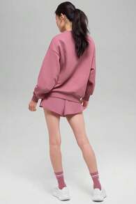 Alo Yoga Alo Accolade Crew Neck Pullover Unisex Style Designed For A Boxy Pink Wild Rose U3031rg - 粉色 - 查看 4