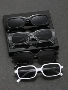 4pcs Men Geometric Classic Elegant Vintage Outfits Men Popular Design Perfect Fashion Glasses Combination For Golf Outdoor Casual Activities Street-Photography Musical Festival Accessories - Multicolor - View 6