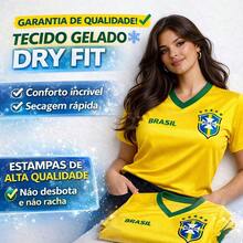 Brazil Women's Baby Look Shirt For The 2026 World Cup. - 綠色 - 查看 2