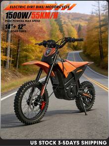 Mankeel Adventure Off-Road 1500W(PEAK 3000W) Motor Electric Motorcycle/ Dirt Bike - 55KM/H (34MPH), 60KM (38MILE) Range, 48V 20.8AH Li-Ion, 14'+12' Off-Road Wheels, Hydraulic Shock Absorption + Spring Damping, Oil Brake + Disc Brake - Electric Pitbike For Outdoor Adventures & Commuting - Ideal Holiday Gift - Xem 1