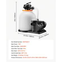 FlashPure Sand Filter Pump, 16 In For Above Ground Pool, 1 HP 4400 GPH, Swimming Pool Filter System With Timer, 6X Faster Filtration With Media Installed, Leak-Resistant, Ready To Use Out Of Box - 1 HP 4400 GPH - View 7