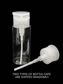 1pc 60ml/80ml/100ml Nail Art Press Bottle, Alcohol Nail Polish Remover Cleansing Water Refillable Bottle, Large Capacity Makeup Remover Empty Bottle Containers For Cosmetics - Clear - View 10