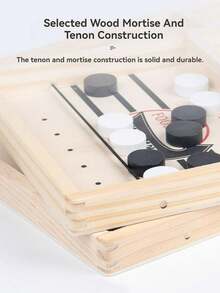 双人弹射国际象棋套装，儿童跳跃国际象棋，亲子互动益智桌面游戏，团队建设派对木制玩具，派对游戏玩具礼品 - 彈射棋 - 查看 7