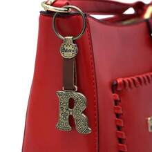 Metal Keychain With Engraved Initial And  Calendar - Handmade Gift Of Mexican Heritage - Letter R - View 6