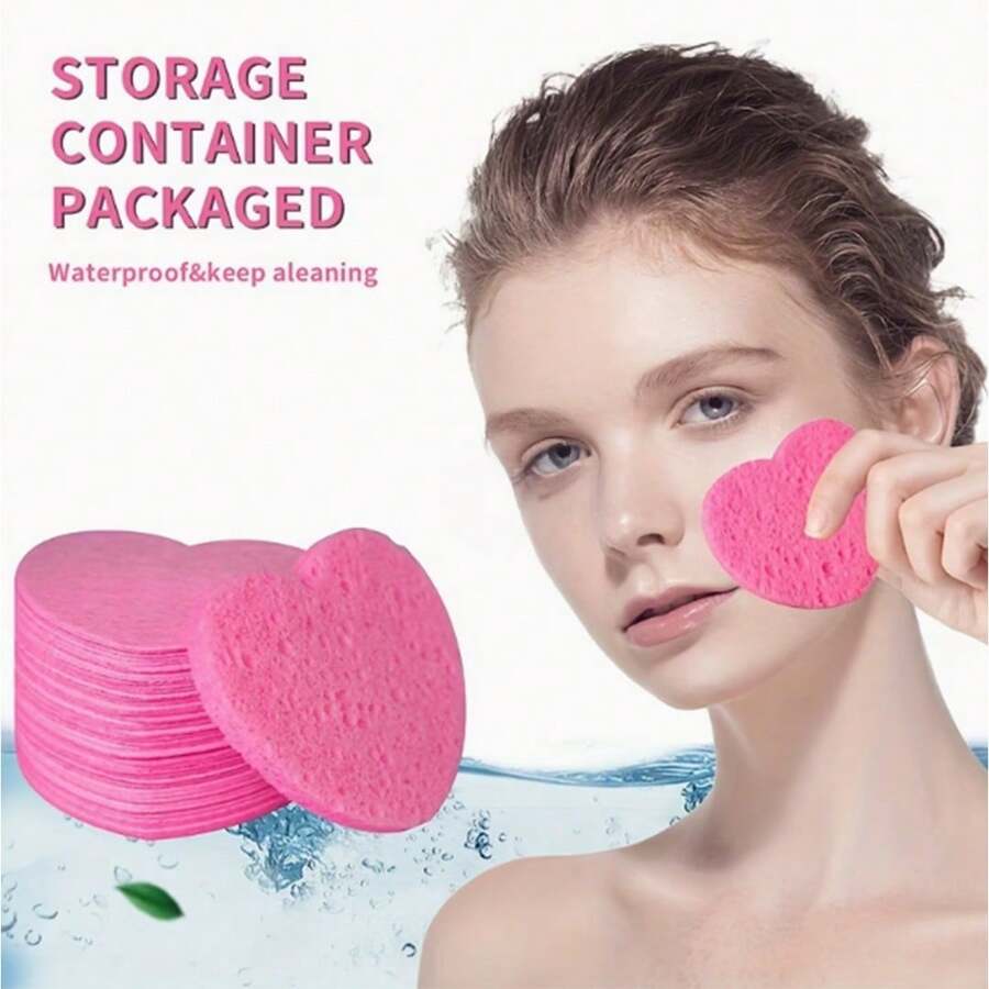 25 miếng bông rửa mặt nén, bông rửa mặt sợi cellulose tự nhiên dùng trong spa, làm sạch da mặt, tẩy tế bào chết và tẩy trang.