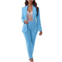 1PC New Fashionable Buttoned Slim Fit Lapel Cardigan Blazer - 彩藍色 - 查看 11