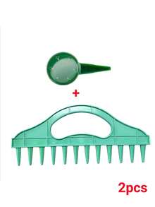 2 piezas Juego de plantadores de semillas, Perforador de agujeros + Plantador de semillas, Adecuado para huerto de verduras, jardín de flores, semillero, plantación industrial, plantador perfecto - Sembradora 2 piezas - Ver 9