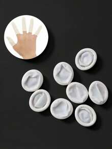 美甲用品指套 乳胶指套 一次性白色橡胶指套 约150个/包 - 白色 - 查看 2