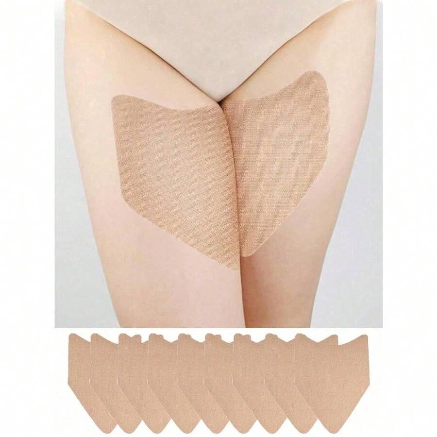 2/10/20 piezas Bandas antifricción invisibles, Almohadillas protectoras transparentes para muslos y pantorrillas de mujer, Protección cómoda - Estilos aleatorios - Ver 1