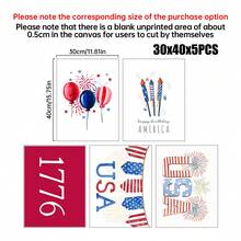 5PCS 1776 250th Independence Day Limited Edition American Canvas Murals - July 4th Patriotic Poster, Used For Room Aesthetic Home Decoration, Minimalist Wall Art Optional Frame Room Decoration Murals, Wall Decoration For Living Rooms, Bedrooms, Offices, Bars, University Dormitories - 5pcs - View 14