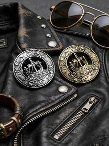 1 chiếc ghim cài áo kim loại hình tàu chiến Celtic Viking thời trang mới, kiểu dáng retro dành cho nam và nữ, họa tiết sóng rune, thích hợp làm quà tặng dự tiệc hoặc ngày lễ. - Thời trang - Xem 11