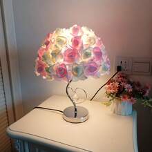 Handmade Rose Petal Lamp Shade - Umbrella-shaped Rose Lampshade - View 11