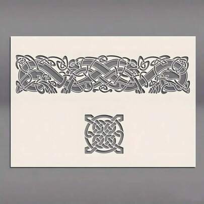21.0 X 29.7 Cm Reusable Rectangular Floral Pattern Template, For Painting, Scrapbooking, Home Decor, Furniture Stencil