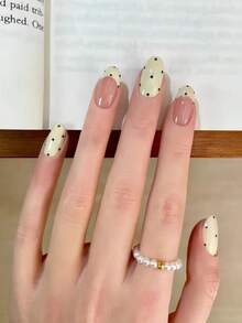 Bộ dụng cụ làm móng nghệ thuật hình oval chấm bi kiểu Pháp thủ công. - Nhiều màu - Xem 2