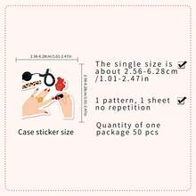 50 piezas Pegatinas decorativas de estilo minimalista y chic urbano para niñas, pegatinas lindas de papelería DIY, pegatinas divertidas, suministros para scrapbooking de Kindle, pegatinas para portátil manualidades libro de sticker estikers - 50 fotos de chicas urbanas - Ver 3