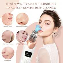 Blackhead Pore Removal Vacuum, Facial Pore Cleanser - 5 Suctions, 5 Probes, USB Rechargeable Blackhead Vacuum Kit, Acne Removal Tool For Adults. Suitable For Bathrooms. Bedchamber. Holiday Gifts For Female Friends And Female Classmates In Places Such As Travel,Back To School - Thiết bị làm sạch da - Xem 2